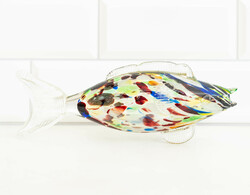 Final sale! Retro glass TV fish - midcentury modern design fish figure