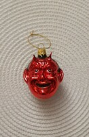 Christmas tree decoration - glass devil's head (I will also post it)