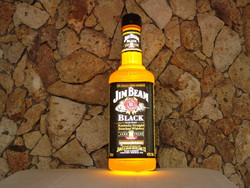 Old illuminated jim beam drink advertisement