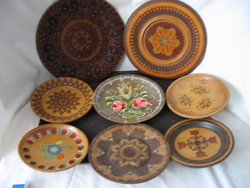 8 Pcs.Os retro mixed wooden decorative wall plate