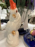 Nagyon impozáns fehér kakadu papagáj porcelán figura vagy lámpa?