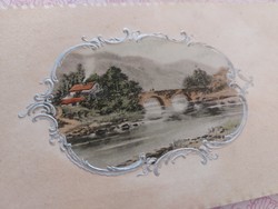 Old embossed postcard 1901 postcard landscape
