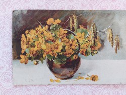 Régi képeslap 1923 levelezőlap virág
