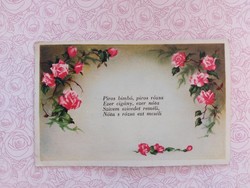 Régi képeslap 1949 levelezőlap rózsa