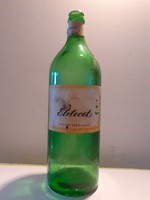 Retro ételecet címkés palack BUSZESZ régi ecetes üveg