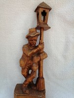 "Pityókás férfi", Fafaragás, fából faragott figura, szobor, dekoráció.