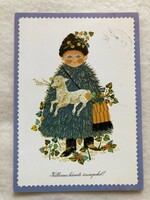 Old Easter postcard, picture postcard - Dawn Gabriella drawing -3.