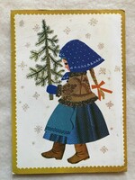 Christmas postcard, graphic postcard - sóti skármá grafika -3.
