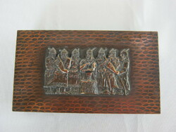 Artisan copper or bronze box Seven Leaders gift box