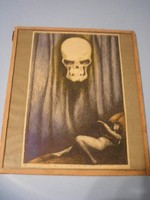 N7 róbert byssz 1920 bizarre love and death creation double glass plate rarity 2. Picture without frame
