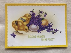 Old Easter postcard - drawing by Józsefné Hatvany - postal clean -2.
