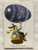 Easter postcard with old drawings - drawing by Tibor Gönczi -2.