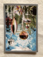 Régi Karácsonyi képeslap,űrhajó, műhold karácsonyfadísz                                  -2.