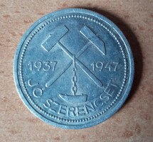 Ritkább bányászati érme "Jó szerencsét" 1937-47
