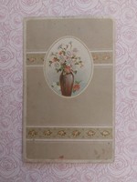 Old floral postcard embossed postcard