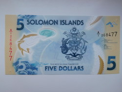 Salamon szigetek 5 dollár 2019 UNC Polimer