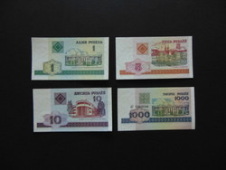 Fehéroroszország 1 - 5 - 10 - 1000 rubel 2000 LOT !!!