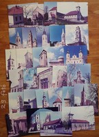 29 db korabeli kidolgozású (1980-1990) színes fotó Nagyvárad templomairól 18x24