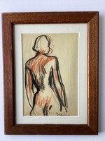 Margit Gräber (1895 - 1993), nude study.