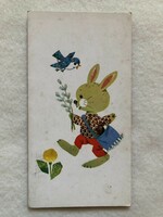Old graphic Easter postcard - sóti skármá grafika -3.