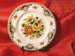 Gyönyörű virágmintás porcelán sütis tányér