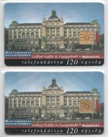 Magyar telefonkártya 0910 1998 Gellért szálló   GEM 1 - GEM 3   39.500-10.500      db.