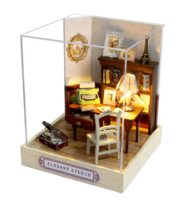 DIY HOUSE - babaház modell, bababútor szett (plexi nélkül) - építő játék, modellező készlet
