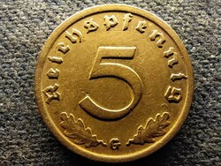 Németország Horogkeresztes 5 birodalmi pfennig 1938 G (id73040)