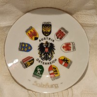 Osztrák porcelán dísztányér, falitányér - Salzburg