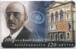 Hungarian phone card 0908 1998 100 years of the Kándó Kálmán college gem 1 50,000