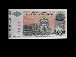 UNC - 500 000 DINÁR - HORVÁTORSZÁG - 1993