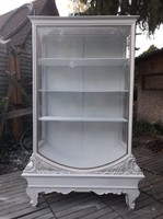 Beautiful vintage antique neo-baroque? Glass showcase in provence style
