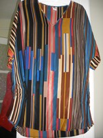 Anna aura 100% silk, striped silk tunic