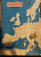 Európa térkép puzzle 1982
