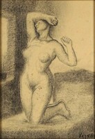 1L884 vatnai : kneeling female nude