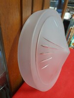 Polished frosted glass lamp shade.