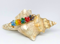 Gold-plated bicone crystal spherical bracelet 10