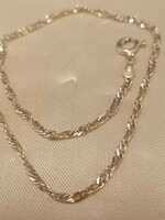 New! Italian marked twisted silver anklet