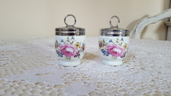 2 Royal Worcester English porcelain egg cookers, in a decorative box