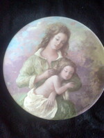 Limoges: mother with child, wall plate, limited series