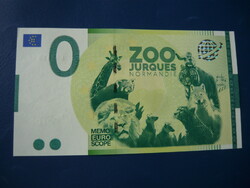 FRANCIAORSZÁG 0 MEMO EURO MAJOM ZSIRÁF OROSZLÁN TIGRIS FARKAS GEPÁRD! RITKA EMLÉK PAPÍRPÉNZ! UNC!