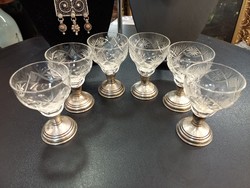 Antique silver brandy and liqueur glass