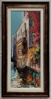 VÉGSŐ ÁR! MÁRC. 15-IG ÉL! Adilov Alim "Velence színei" c. festmény szép keretben ingyen postával