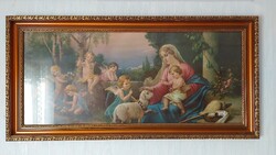 Holy image print in boldel frame with large angel