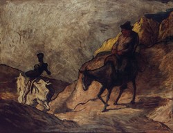 Honoré Daumier - Don Quijote és Sancho Panza - reprint