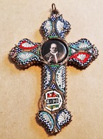 Sale! Antique Murano micromosaic pectoral cross fixed. HUF 3,000.-