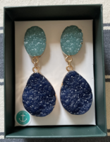 End of summer sale! New! Decorative turquoise dangling earrings