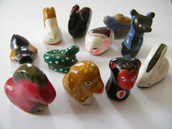 Mini ceramic figurine animals 11 pcs