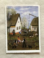 Easter postcard - János Török: Easter watering 1982