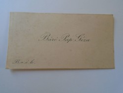 Za415.8 Business card 1920-30k baron papp gauze